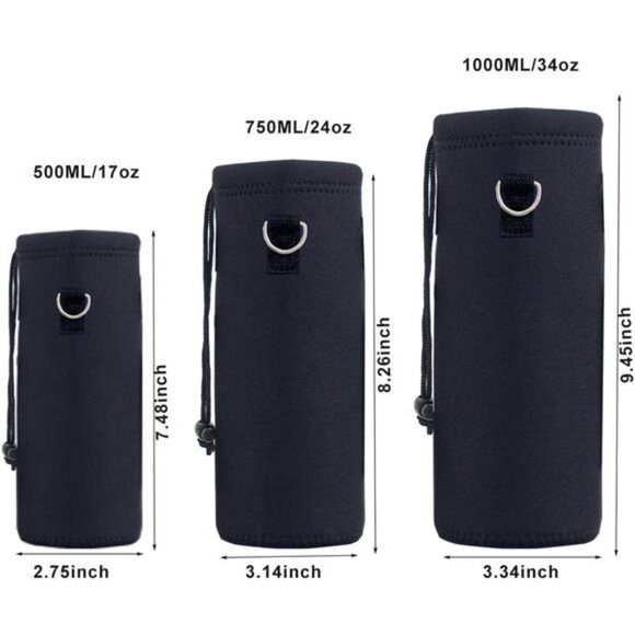 Water Bottle Sling Bag Carrier Crossbody Sleeve,Insulated Neoprene Bottle Case - Picture 5 of 7